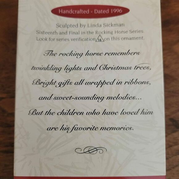 NIB 1996 Hallmark Rocking Horse Collector's Series - Picture 2 of 6